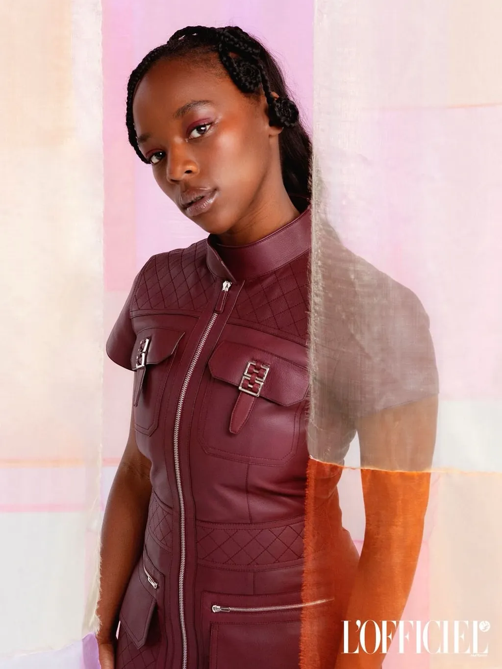 Corinna Brown for L’Officiel USA with hair by Shennia Thompson
