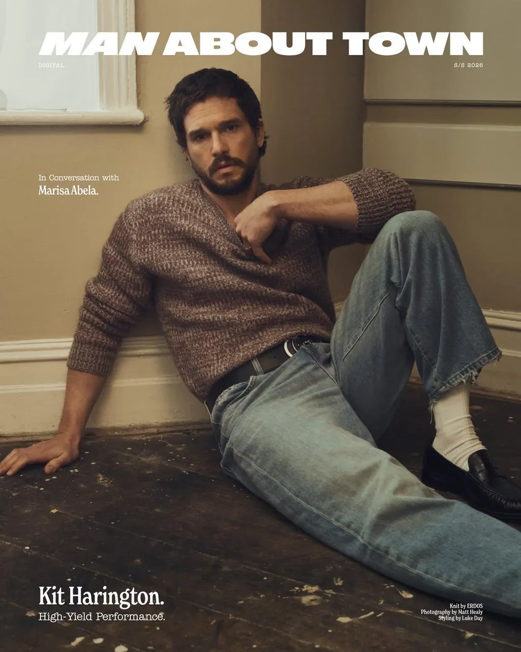Kit Harington for Man About Town with grooming by Katya Thomas